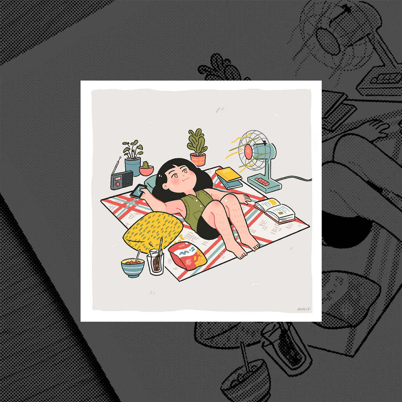 SIESTA GIRL 6x6" PRINT (PREORDER)